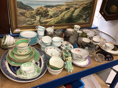 Lot 113 - Group of 19th century and later china, including tea wares, Doulton figure, etc