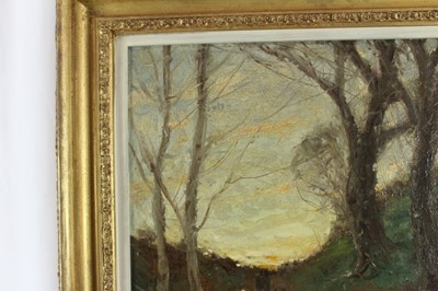 Lot 1062 - Patrick Downie (1854-1945) oil on canvas - The End of the Day, signed, 45.5cm x 35.5cm in gilt frame