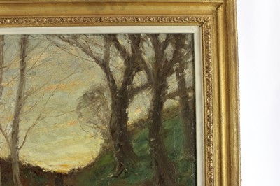 Lot 1062 - Patrick Downie (1854-1945) oil on canvas - The End of the Day, signed, 45.5cm x 35.5cm in gilt frame