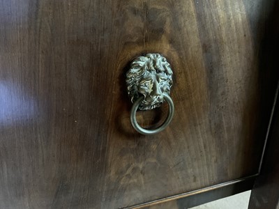 Lot 1487 - George III style mahogany sideboard.