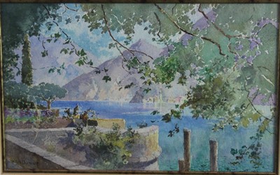 Lot 1076 - Henry Richard Beadon Donne (20th century) pair of Italian landscapes.