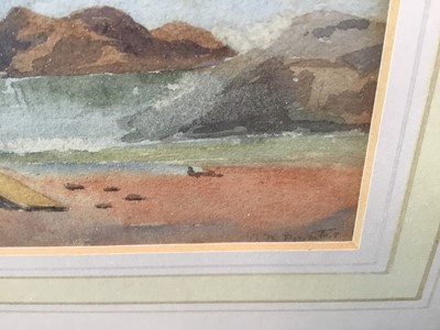 Lot 88 - Two early 19th century English watercolours of figures and boats both indistinctly signed