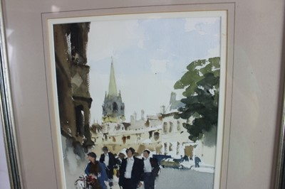 Lot 1068 - John Yardley (b. 1933) watercolour, Oxford street.