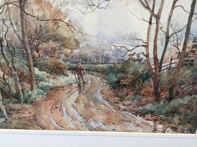 Lot 75 - C. Ashmore, pair of watercolours, both signed and dated 1910 and 1908, framed