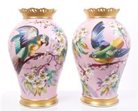 Lot 340 - Pair late 19th century French porcelain...