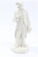 Lot 342 - 18th century Naples creamware figure of a...