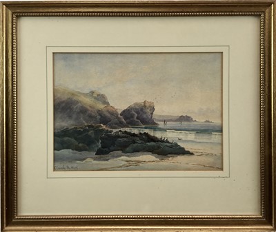 Lot 73 - Claude Hart (19th century), waterclour - cormorants on the shore, signed, 24cm x 34cm, in glazed gilt frame