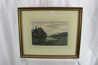 Lot 219 - Robert Winchester Fraser (1872-1930) watercolour, On the Ouse, signed, 26cm x 36cm, in glazed gilt frame