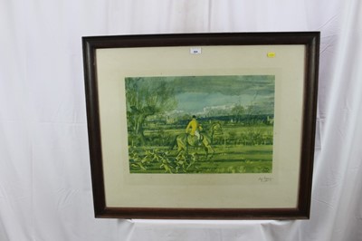 Lot 171 - *Sir Alfred Munnings (1878-1959) signed print - Huntsman and Hounds, published by Frost & Reed 1929, 63cm x 77cm, in glazed oak frame