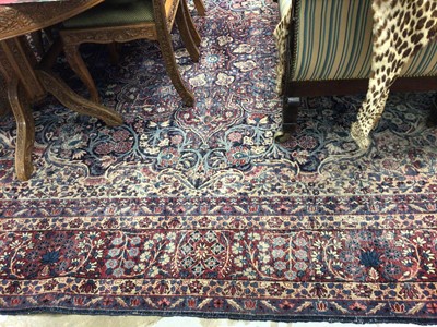 Lot 1485 - Heriz carpet with central foliate medallion.