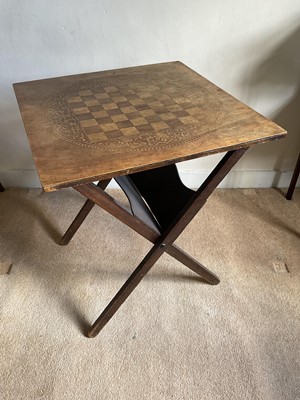 Lot 1420 - Collapsible chess top table.