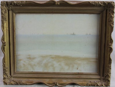 Lot 1075 - Herbert Dalziel (1858-1941) oil on canvas, seascape, signed and dated 1918.