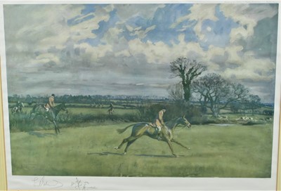 Lot 990 - Lionel Edwards (1875-1954) signed print - The West Norfolk, 37.5cm x 51cm, in glazed gilt frame