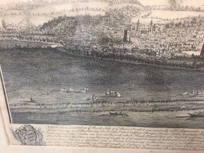 Lot 868 - . Samuel and Nathaniel Buck - 18th century engraving - The South West prospect of Ipswich.