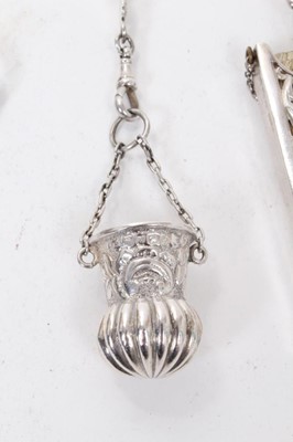 Lot 354 - Fine quality Victorian silver chatelaine with various accessories