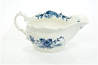 Lot 349 - 18th century Worcester blue and white sauce...