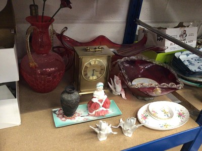 Lot 121 - Sundry items, including ceramics, glass, scales, Arden sculptures, etc