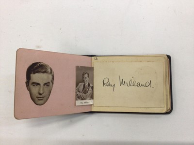 Lot 1488 - Three autograph albums, signatures including Ray Milland, Arthur Askey, Rex Harrison, Sabu, plus others and a collection of cigarette card albums.