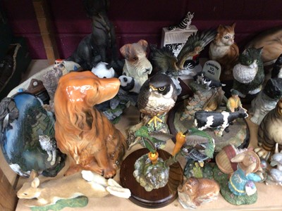 Lot 693 - Selection of china and resin animals