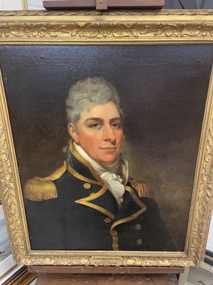 Lot 1212 - Regency portrait of Sir Harry Burrard Neal, relating to portrait by Mather Brown, either by the artist or after the engraving made by Charles Turner