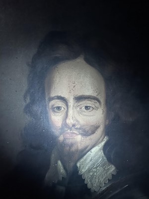 Lot 1053 - After Van Dyke, 19th century oval oil on canvas - portrait of Charles I, 102cm x 84cm, in good period gilt frame