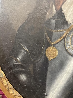 Lot 1053 - After Van Dyke, 19th century oval oil on canvas - portrait of Charles I, 102cm x 84cm, in good period gilt frame