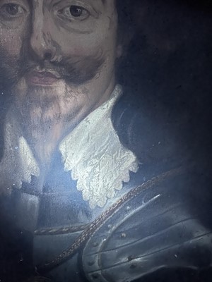Lot 1053 - After Van Dyke, 19th century oval oil on canvas - portrait of Charles I, 102cm x 84cm, in good period gilt frame