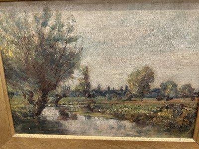 Lot 174 - Walter Daniel Batley (1850-1936) oil on canvas, river landscape, 25 x 34cm, signed, framed