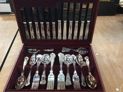 Lot 700 - A 42 piece canteen of plated Kings Pattern cutlery