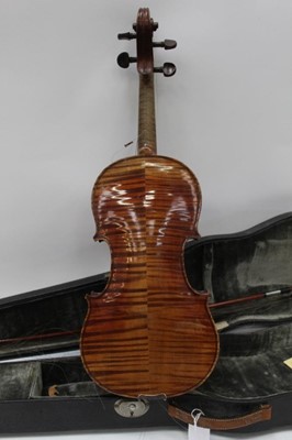Lot 2221 - Two antique violins in cases
