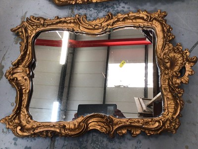 Lot 726 - Five painted gilt framed mirrors