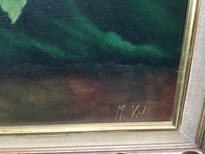 Lot 168 - Magdalene Vahl Canadian School 20th century oil on canvas - 'Trillium', signed, 47cm x 61cm in gilt frame