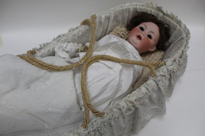 Lot 1801 - Large early 20th century German porcelain doll Porzellanfabrik Mengersgereuth, no. 914, circa 1920