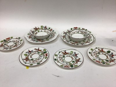 Lot 1106 - Quantity of hunting scene china