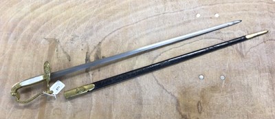 Lot 871 - Good quality 19th century Court sword, possibly Sicilian