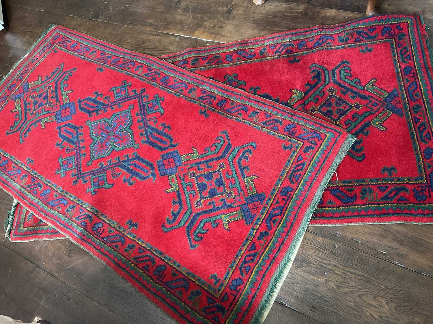 Lot 1478 Pair of woolen rugs