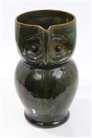 Lot 373 - Late Victorian Farnham pattern owl jug with...