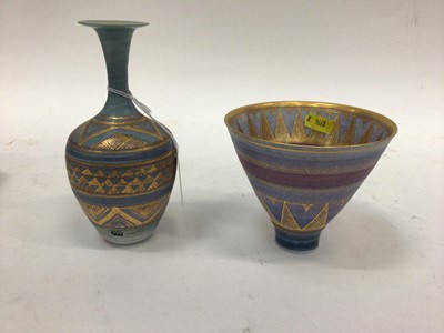 Lot 1038 - Studio ceramics and glass, including two pieces by Mary Rich, one by Dianne Cross, and three other pieces (6)