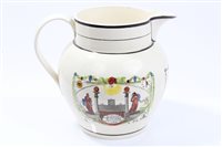 Lot 374 - Regency Sunderland jug with creamware body,...