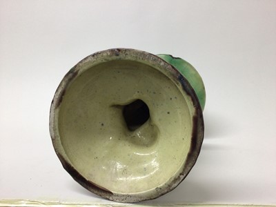 Lot 412 - Two Majolica table centrepieces, two 19th century transfer printed desert dishes, Chinese dish and other ceramics