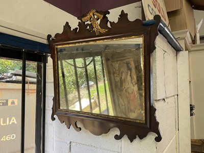 Lot 181 - Georgian style fret carved wall mirror