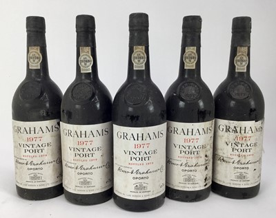 Lot 51 - Port - five bottles, Graham's 1977, bottled 1979
