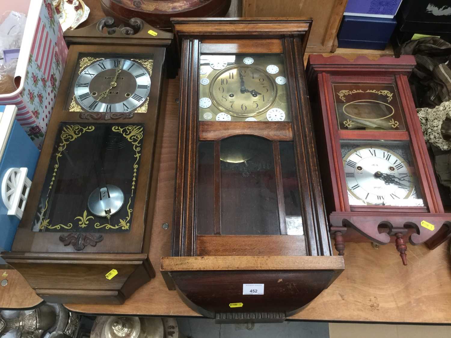 Lot 452 - Three regulator wall clocks