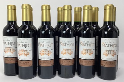 Lot 31 - Wine - twelve half bottles, Chateau Mathiot, Bordeaux 2018, in original card box