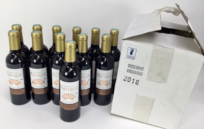 Lot 31 - Wine - twelve half bottles, Chateau Mathiot, Bordeaux 2018, in original card box