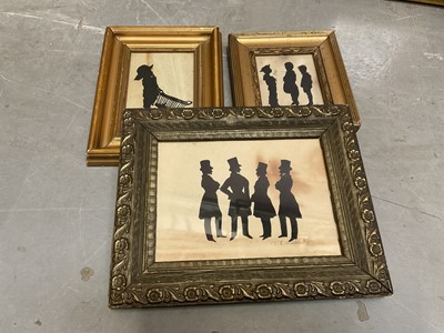 Lot 283 - Group of silhouettes and other small pictures and ephemera