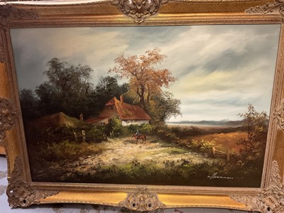 Lot 282 - Hoffman pair of oils, landscape scenes