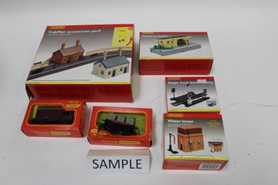 Lot 1830 - Two boxes of railway OO gauge selection including loco and tender