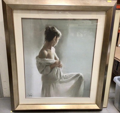 Lot 338 - Limited edition giclée print- Private Moments I by Domingo, framed with certificate and two other contemporary framed prints (3)