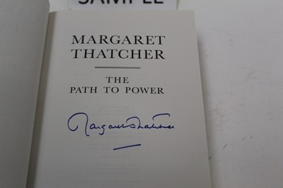 Lot 1403 - Two signed Margaret Thatcher books The Path to Power 1993 and The Downing Street Years 1995 both hardbacks.